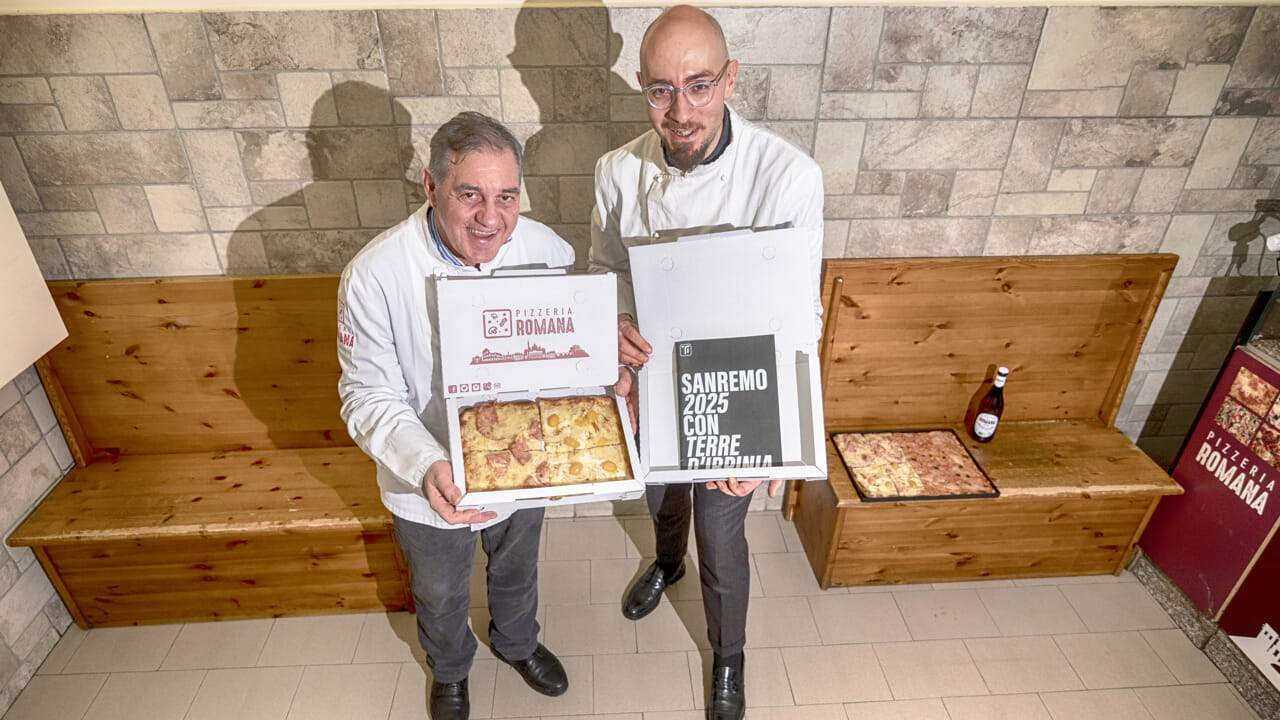 Pizzeria Romana a casa Sanremo 2025 con terre d'irpinia